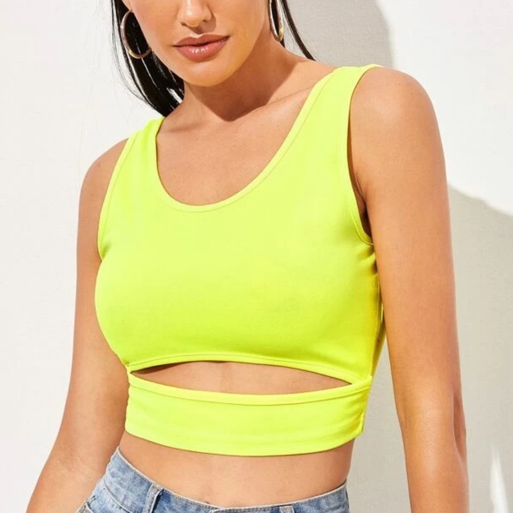 Neon green crop top SHEIN